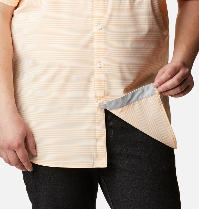 Men's Columbia Twisted Creek III Short Sleeve Shirts Stripe | Plus Size CA-OL813